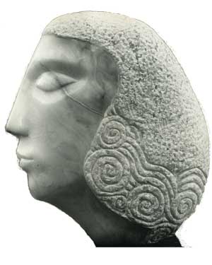  Hammer and chise was all that was needed for angelo's first stone carving.  circa 1969 